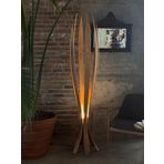 Fagus Wood ''Hedra Lambader, İskandinav Tarzı Ahşap Lambader, Dekoratif Yer Lambası, Modern Salon Aydınlatma'' (MEŞE)