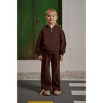 Fahhar Kids Kapüşonlu Basic Eşofman Takımı Kahverengi - 5 - 6 Yaş