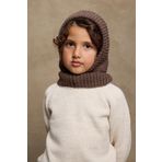 Fahhar Kids Örme Çocuk Balaclava Bere Kahve