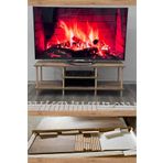 Fahrettin Küçük Mıla Çam Ahşap Raflı Televizyon Sehpası, Tv Ünitesi, Tv Sehpası – 120X30 Cm – Şık Ve Ergonomik