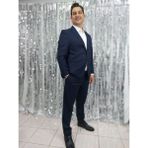 Fahrettin Moda 7900 Çizgili Büyük Beden Takım Elbise - Lacivert - 6 Drop - Standart