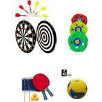 faial 4Lü Dart Oyun Seti ( 3Lü Frizbi , Büyük Boy Dart , Masa Tenis Seti , Futbol Topu)