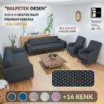 Faiend antrasit Koltuk Kılıfı lastikli balpetek kanepe Takımı Çekyat Örtüsü (3+3+1+1) Tam kaplama kılıf koltuk örtüsü - 180 x 230 cm