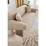 Faiend Jakarlı 3 Kişilik Kanepe Örtüsü | Lastikli Koltuk Örtüsü |çekyat Örtüsü| koltuk kılıfı