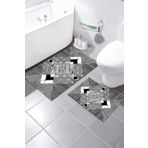 Faiend Kaymaz Taban Yıkanabilir 2'li Set Banyo Halısı Banyo Paspası Klozet Takımı (22)