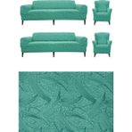 Faiend Koltuk Kılıfı Sehra Desen Kanepe Takımı Kılıfı 3+3+1+1 Koltuk Örtüsü Lastili Esnek Yıkanabilir Mint Kanepe örtüsü - 185 x 230 cm