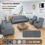 Faiend Koyu-gri Koltuk Kılıfı lastikli balpetek kanepe Takımı Çekyat Örtüsü 3+3+1+1 Tam kaplama kılıf koltuk örtüsü - Koyu Gri - 180 x 230 cm