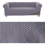 Faiend Likrali esnek 3 kişilik Chester koltuk kılıfı streç lastikli çekyat kanepe örtüsü Modern Koltuk kılıfı balpeteği gri - 185 x 230 cm