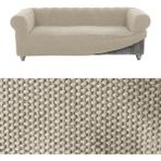 Faiend Likrali esnek 3 kişilik Chester koltuk kılıfı streç lastikli çekyat kanepe örtüsü Modern Koltuk kılıfı balpeteği vizon - 185 x 230 cm