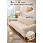 Faiend Yumuşacık Welsoft Lastikli 3 Kişilik Koltuk Örtüsü | Kaymaz, Esnek ve Yıkanabilir Koltuk Kılıfı