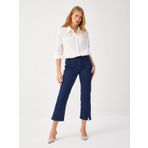 Faik Sönmez 68456 Slim Fit Pensli Paça Yırtmaçlı Jean İndigo Kadın Pantolon