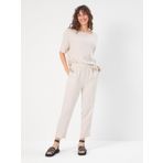 Faik Sönmez 68547 Beli Lastikli Kargo Cepli Comfort Fıt Taş Kadın Pantolon