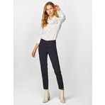 Faik Sönmez Slim Fit Büyük Beden Dar Paça Lacivert Kadın Klasik Pantolon B000052 54