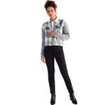 Faik Sönmez Slim Fit Büyük Beden Dar Paça Siyah Kadın Klasik Pantolon B000052 48