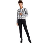 Faik Sönmez Slim Fit Büyük Beden Dar Paça Siyah Kadın Klasik Pantolon B000052 54