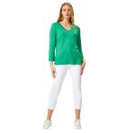 FAİK SÖNMEZ V Yaka Truvakar Kol T-Shirt 68025 Yeşil S