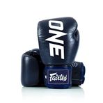 Fairtex BGV1 ONE Muay Thai Boks Vuruş Eldiveni (Mavi, 10 oz)
