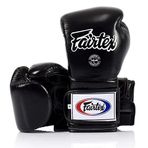 Fairtex Muay Thai Boks Eldiveni BGV9 - Ağır Vurucu Meksika Tarzı - Sarı Borulu Küçük Değişim Siyahı 12 14 453 ml. Kick Boks MMA K1 için Antrenman ve İdman Eldiveni