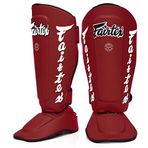 Fairtex Muay Thai MMA dizlikler Boxing SP7 Twister çıkarılabilir adım Schienbeinschoner renk: siyah/beyaz kırmızı, mavi, sarı, Boyut: M, L, XL L Kırmızı