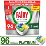 Fairy 96 Yıkama Limon Kokulu Platinum Bulaşık Makinesi Kapsülü