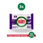 Fairy Çok Amaçlı Yüzey Temizlik Havlusu 10 Yaprak 3 Adet | Lavanta Yağlı | Beyaz Sirke & Karbonat