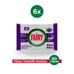 Fairy Çok Amaçlı Yüzey Temizlik Havlusu 10 Yaprak 6 Adet | Lavanta Yağlı | Beyaz Sirke & Karbonat
