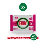 Fairy Çok Amaçlı Yüzey Temizlik Havlusu 10 Yaprak 6 Adet | Lilyum Çiçeği| Beyaz Sirke & Karbonat