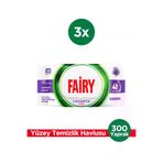 Fairy Çok Amaçlı Yüzey Temizlik Havlusu 100 Yaprak 3 Adet | Lavanta Yağlı | Beyaz Sirke Karbonat 9019363133003