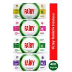 Fairy FAIRYMENDILKARMAX4 Çok Amaçlı Yüzey Temizlik Havlusu 100 Yaprak X 4 Adet (Lavanta, Power Wipes, Limon, Lilyum Çiçeği)
