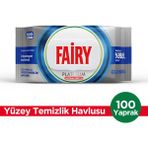 Fairy Platinum Antibakteriyel Yüzey Temizlik Havlusu 100 Yaprak Beyaz Sirke & Karbonat Özellikli