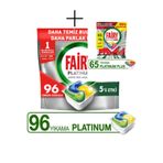 Fairy Platinum Bulaşık Makinesi Kapsülü, 96 Yıkama, Limon Kokulu + Fairy Platinum 65 Tablet Kombo