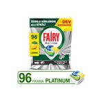 Fairy Platinum Hepsi Bir Arada Bulaşık Makinesi Tabletleri, Limon, 96 Tablet