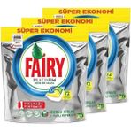 Fairy Platinum Limon Kokulu 72'li Bulaşık Makinesi Deterjanı Kapsülü