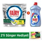 Fairy Platinum Limon Kokulu 90 Yıkama Kapsül + 500 ml Hijyenik Deterjan İz Bırakmaz Özellik