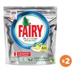Fairy Platinum Plus 2x60 Tablet Limon Kokulu Bulaşık Makinesi Deterjanı