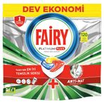 Fairy Platinum Plus Hepsi Bir Arada Bulaşık Makinesi Tabletleri, Limon, 120 Tablet