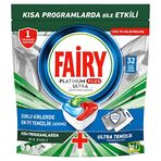 Fairy Platinum Plus Ultra Temizlik Bulaşık Makinesi Deterjanı Kapsülü 32 Yıkama Limon Kokulu