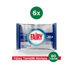 Fairy Platinum Yüzey Temizlik Havlusu 10 Yaprak 6 Adet | Beyaz Sirke & Karbonat