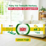 Fairy Power Wipes Mop Uyumlu Yer Temizlik Havlusu 50 Yaprak |Limon Yağlı | 3 Adet