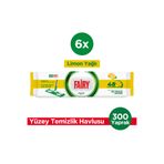 Fairy Power Wipes Mop Uyumlu Yer Temizlik Havlusu 50 Yaprak |Limon Yağlı | 6 Adet
