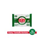 Fairy Power Wipes Yüzey Temizlik Havlusu 10 Yaprak | Beyaz Sabun | Beyaz Sirke & Karbonat