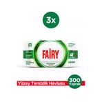 Fairy Power Wipes Yüzey Temizlik Havlusu 100 Yaprak 3 Adet | Beyaz Sabun | Beyaz Sirke & Karbonat 9019363103003