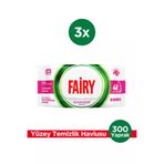 Fairy TYC503453f2eab21c8c9a0ad Çok Amaçlı Yüzey Temizlik Havlusu 100 Yaprak 3 Adet | Lilyum Çiçeği | Beyaz Sirke Karbonat