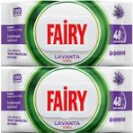 Fairy Yüzey Temizlik Havlusu 100 Yaprak Lavanta Yağlı - Beyaz Sirke - Karbonat (2 Li Set) 200 Yaprak