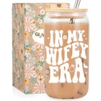Fairy's Gift Wifey Kupası, Onun için Nişan Hediyeleri, Gelin Hediyeleri, 16 oz Kapaklı Kahve Bardağı Bardakları - Karım Çağımda - Anneler Günü, Gelin Duşu, Gelin İçin Bekarlığa Veda Hediyeleri, Gelin