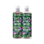Faith In Nature Lavanta Sardunya %99 Doğal Rahatlatıcı 2x400 ml Saç Kremi ve Şampuan
