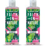 FAITH IN NATURE%99 Doğal Besleyici Şampuan Tüm Saç Tipleri İçin (Ejder Meyvesi, 400 ml) (2 paketi)