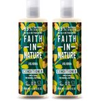 FAITH IN NATURE%99 Doğal Pürüzsüzleştirici Saç Bakım Kremi Normal & Kuruya Dönük Saçlar İçin (Jojoba, 400 ml) (2 paketi)