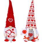 Faith Sevgililer Günü Dekoru - 2'li Paket Gnomes Peluş Süslemeler, Ev Masası (Yurt Dışından)