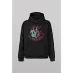 Fake It Till You Make İt Mask Maske Ön Baskılı Sweatshirt Unisex Kapüşonlu Hoodie Siyah